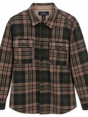 Rainforest Men’s Plaid Shirt Jacket Large